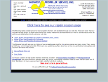 Tablet Screenshot of midwestpropeller.com